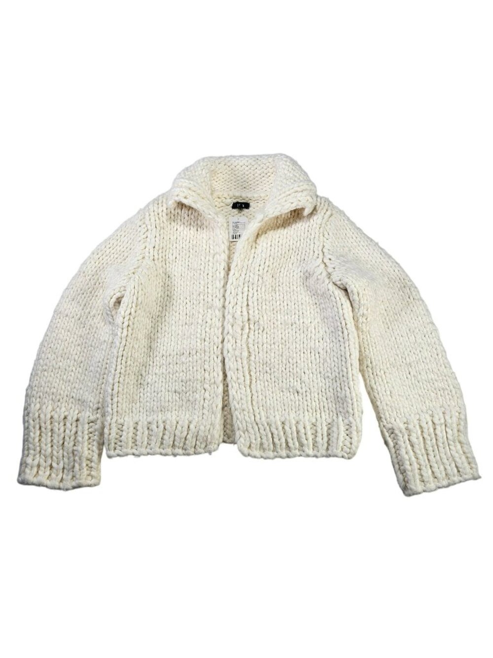 Lucca NWT Chunky Open Front Cardigan Sweater Women's Size M/L Wool Blend Cream